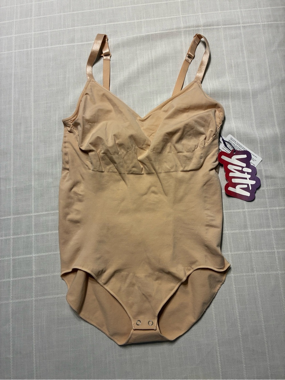 YITTY Nude Shaping Bodysuit with Adjustable Straps and Snap Closure
